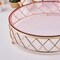 14" Gold Clear Round Metal Glass Geometric Cake Stand Wedding Party Decorations